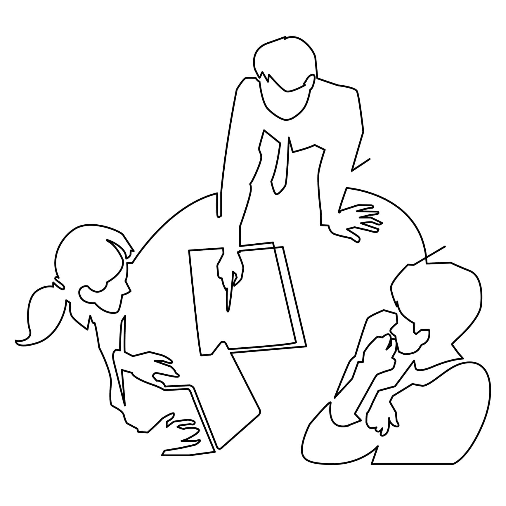 Team meeting illustration